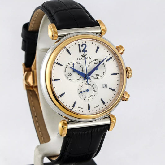 Optima • 44 mm• Swiss chronograph • Date SubDay • WR50M • OSC387-SRL-1