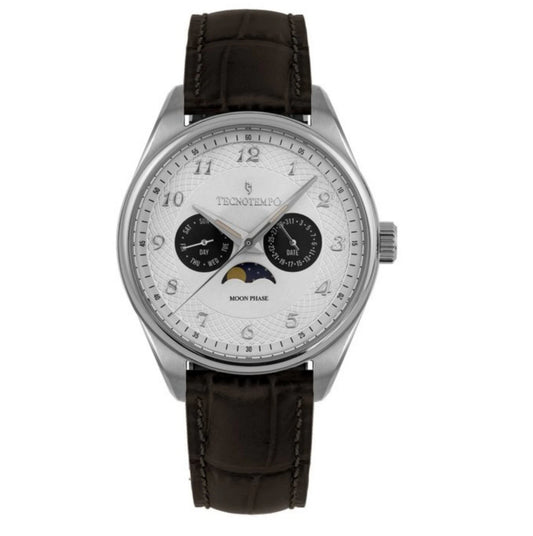 Tecnotempo "Full Moon" Calender & Moon Phase • Stainless Steel • Quartz • 41mm
